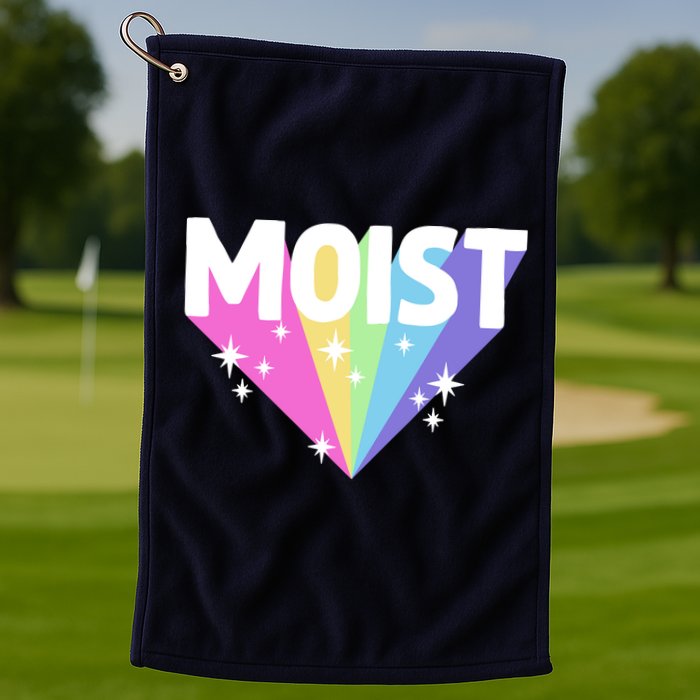Moist Funny Meme Offensive Weird Cool Hilarious Humorous Golf Towel