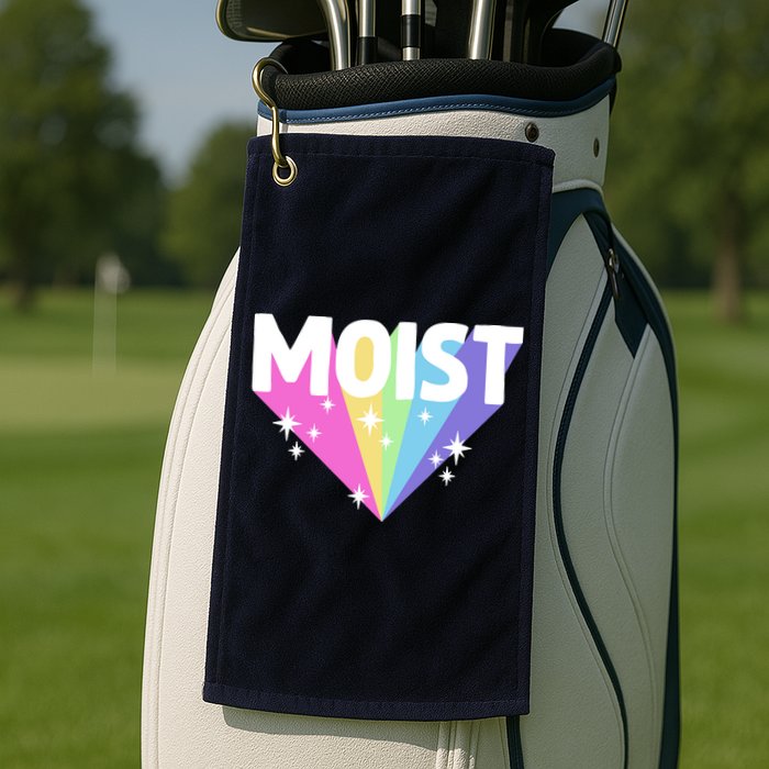 Moist Funny Meme Offensive Weird Cool Hilarious Humorous Golf Towel