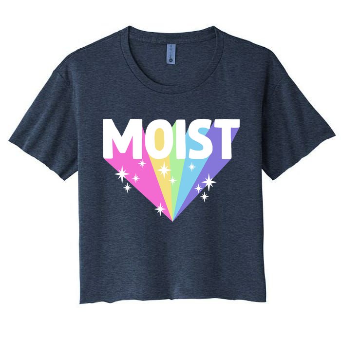 Moist Funny Meme Offensive Weird Cool Hilarious Humorous Crop Top