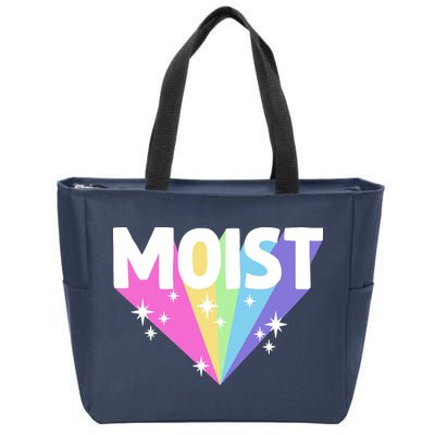 Moist Funny Meme Offensive Weird Cool Hilarious Humorous Zip Tote Bag