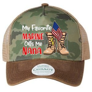 My Favorite Marine Calls Me Nana Legacy Tie Dye Trucker Hat