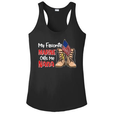 My Favorite Marine Calls Me Nana Ladies PosiCharge Competitor Racerback Tank