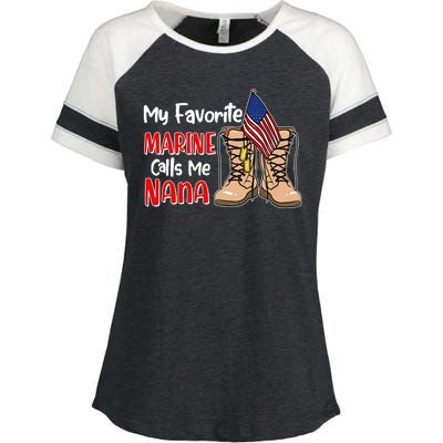 My Favorite Marine Calls Me Nana Enza Ladies Jersey Colorblock Tee