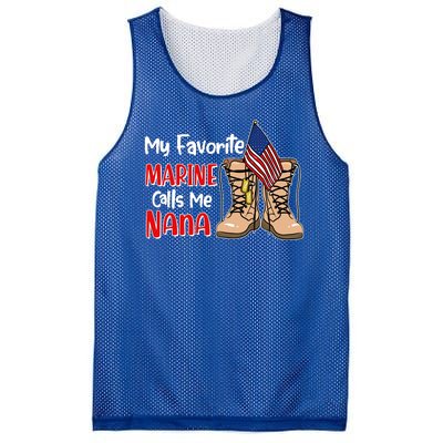 My Favorite Marine Calls Me Nana Mesh Reversible Basketball Jersey Tank