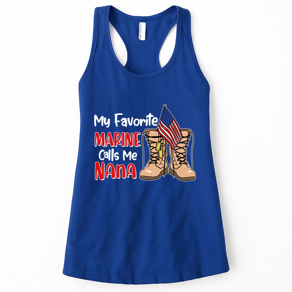 My Favorite Marine Calls Me Nana Womens Tank Top
