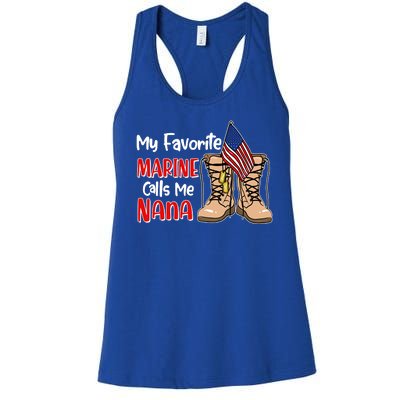 My Favorite Marine Calls Me Nana Women's Racerback Tank