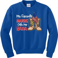 My Favorite Marine Calls Me Nana Kids Sweatshirt