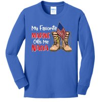 My Favorite Marine Calls Me Nana Kids Long Sleeve Shirt