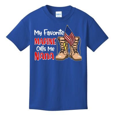 My Favorite Marine Calls Me Nana Kids T-Shirt