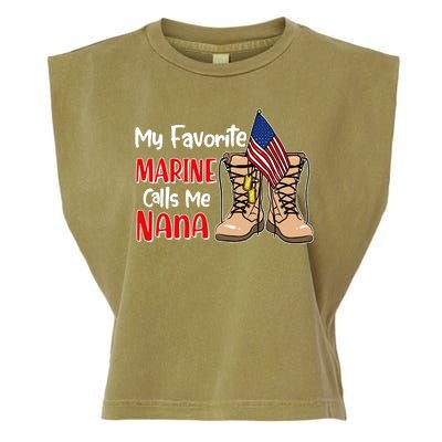 My Favorite Marine Calls Me Nana Garment-Dyed Women's Muscle Tee