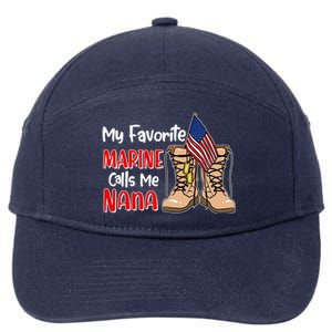 My Favorite Marine Calls Me Nana 7-Panel Snapback Hat