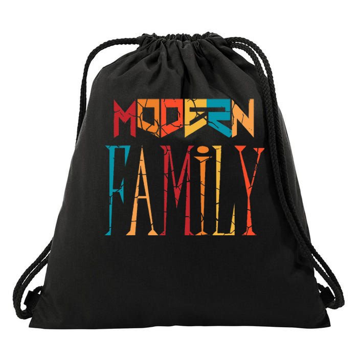 Modern Family Drawstring Bag