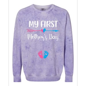 My First Mothers Day Pregnancy Announcegift Mom To Be Great Gift Colorblast Crewneck Sweatshirt