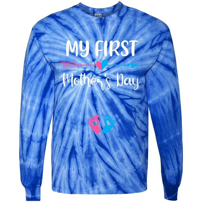 My First Mothers Day Pregnancy Announcegift Mom To Be Great Gift Tie-Dye Long Sleeve Shirt