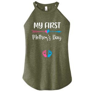 My First Mothers Day Pregnancy Announcegift Mom To Be Great Gift Women's Perfect Tri Rocker Tank