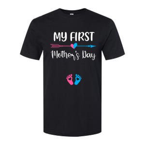 My First Mothers Day Pregnancy Announcegift Mom To Be Great Gift Softstyle CVC T-Shirt