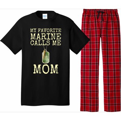 My Favorite Marine Calls Me Mom Cool Gift Pajama Set