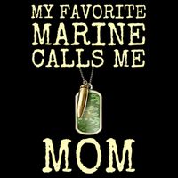 My Favorite Marine Calls Me Mom Cool Gift Flatbill Hat