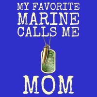 My Favorite Marine Calls Me Mom Cool Gift V-Neck T-Shirt