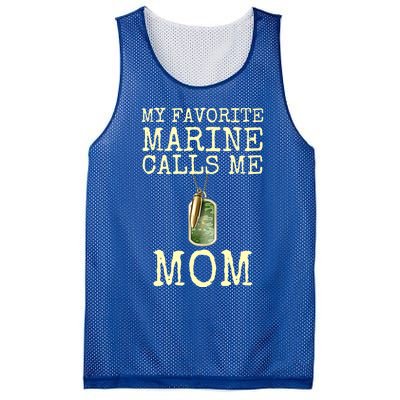 My Favorite Marine Calls Me Mom Cool Gift Mesh Reversible Basketball Jersey Tank