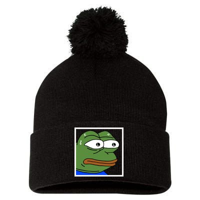 Monkah Frog Pom Pom 12in Knit Beanie