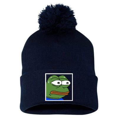 Monkah Frog Pom Pom 12in Knit Beanie