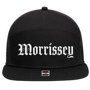 Morrissey Family Name 7 Panel Mesh Trucker Snapback Hat