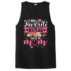 My Favorite Nurse Calls Me Mom Flowers Funny Mother's Day PosiCharge Competitor Tank