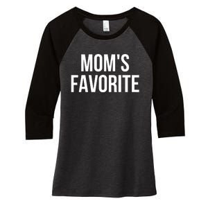 Moms Favorite Not Moms Favorite Women's Tri-Blend 3/4-Sleeve Raglan Shirt