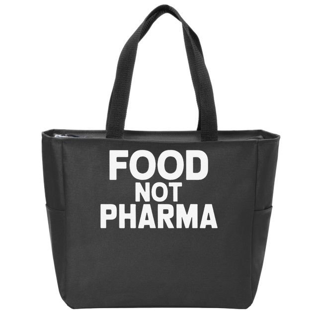 Minimalistic Food Not Pharma Zip Tote Bag