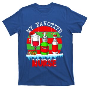 My Favorite Nurse Christmas Santa Hat Costume Proud Job Meaningful Gift T-Shirt