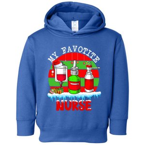 My Favorite Nurse Christmas Santa Hat Costume Proud Job Meaningful Gift Toddler Hoodie