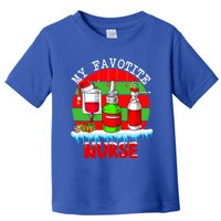 My Favorite Nurse Christmas Santa Hat Costume Proud Job Meaningful Gift Toddler T-Shirt