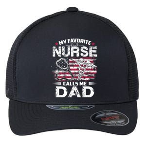 My Favorite Nurse Calls Me Dad Fathers Day Gifts Papa Flexfit Unipanel Trucker Cap