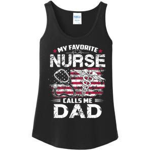 My Favorite Nurse Calls Me Dad Fathers Day Gifts Papa Ladies Essential Tank