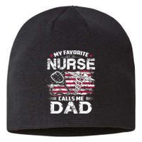 My Favorite Nurse Calls Me Dad Fathers Day Gifts Papa Sustainable Beanie