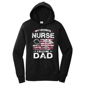 My Favorite Nurse Calls Me Dad Fathers Day Gifts Papa Women's Pullover Hoodie