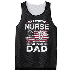 My Favorite Nurse Calls Me Dad Fathers Day Gifts Papa Mesh Reversible Basketball Jersey Tank