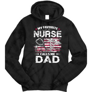 My Favorite Nurse Calls Me Dad Fathers Day Gifts Papa Tie Dye Hoodie