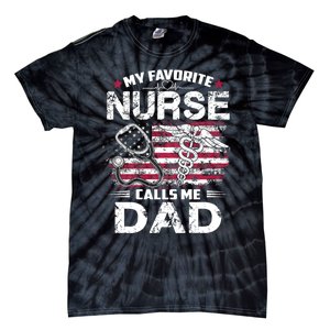 My Favorite Nurse Calls Me Dad Fathers Day Gifts Papa Tie-Dye T-Shirt