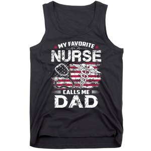 My Favorite Nurse Calls Me Dad Fathers Day Gifts Papa Tank Top