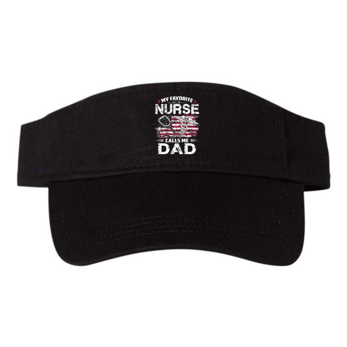 My Favorite Nurse Calls Me Dad Fathers Day Gifts Papa Valucap Bio-Washed Visor