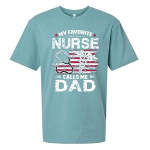 My Favorite Nurse Calls Me Dad Fathers Day Gifts Papa Sueded Cloud Jersey T-Shirt