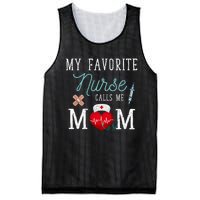 My Favorite Nurse Calls Me Mom Stethoscope Mother Nurse Mesh Reversible Basketball Jersey Tank