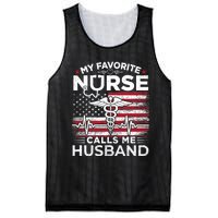 My Favorite Nurse Calls Me Husband Usa Flag Husband Mesh Reversible Basketball Jersey Tank