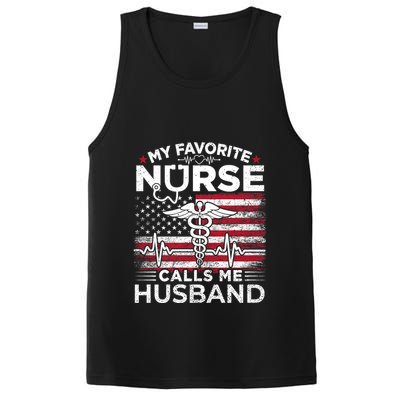 My Favorite Nurse Calls Me Husband Usa Flag Husband PosiCharge Competitor Tank