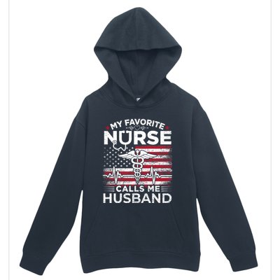 My Favorite Nurse Calls Me Husband Usa Flag Husband Urban Pullover Hoodie