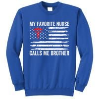 My Favorite Nurse Calls Me Brother American Flag Nurse Sis Gift Sweatshirt