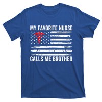 My Favorite Nurse Calls Me Brother American Flag Nurse Sis Gift T-Shirt