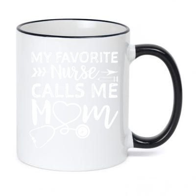 My Favorite Nurse Calls Me Mom Nursing Nurse Life 11oz Black Color Changing Mug